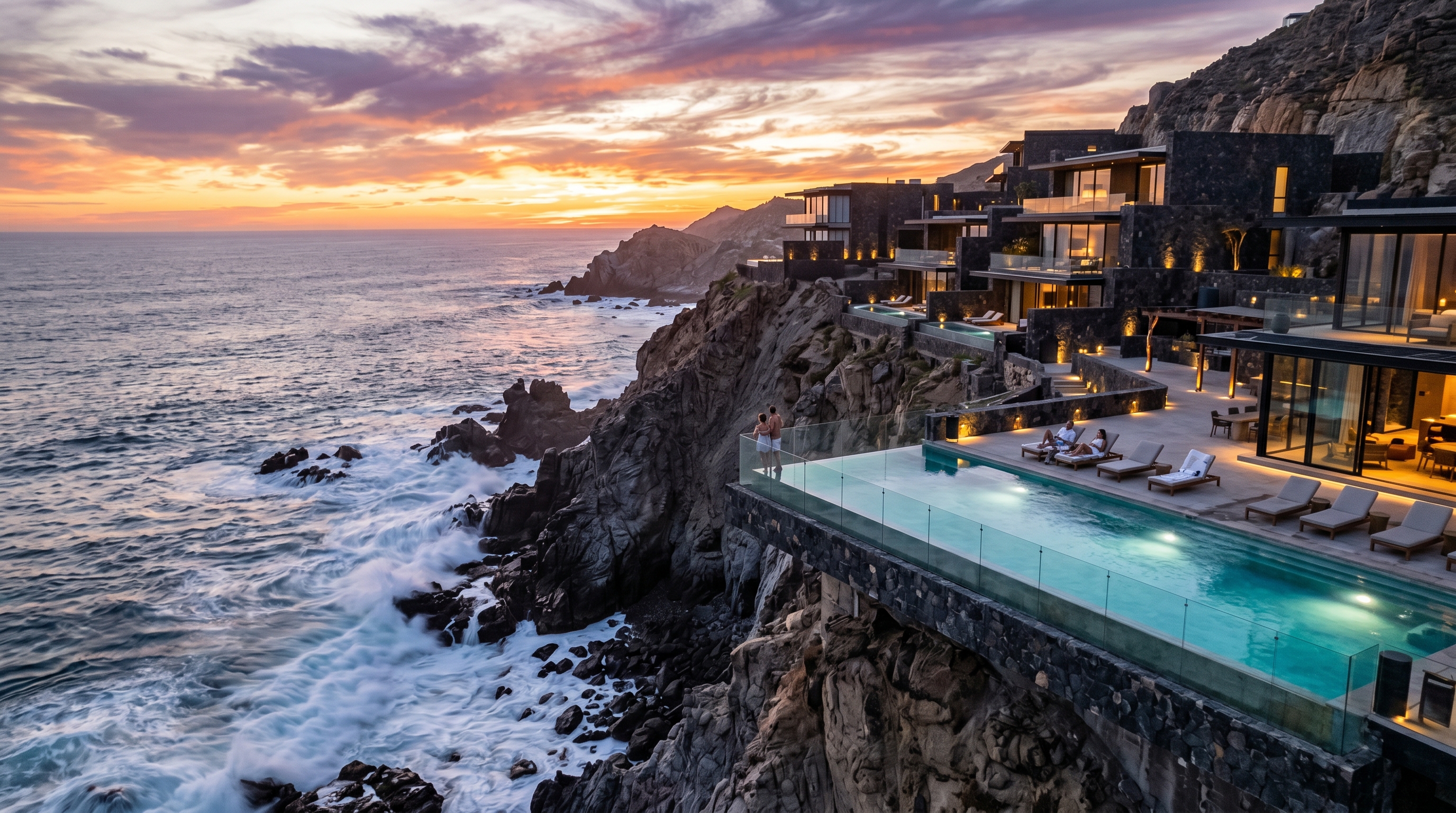 Waldorf Astoria Los Cabos Pedregal — clifftop infinity pool above the Pacific