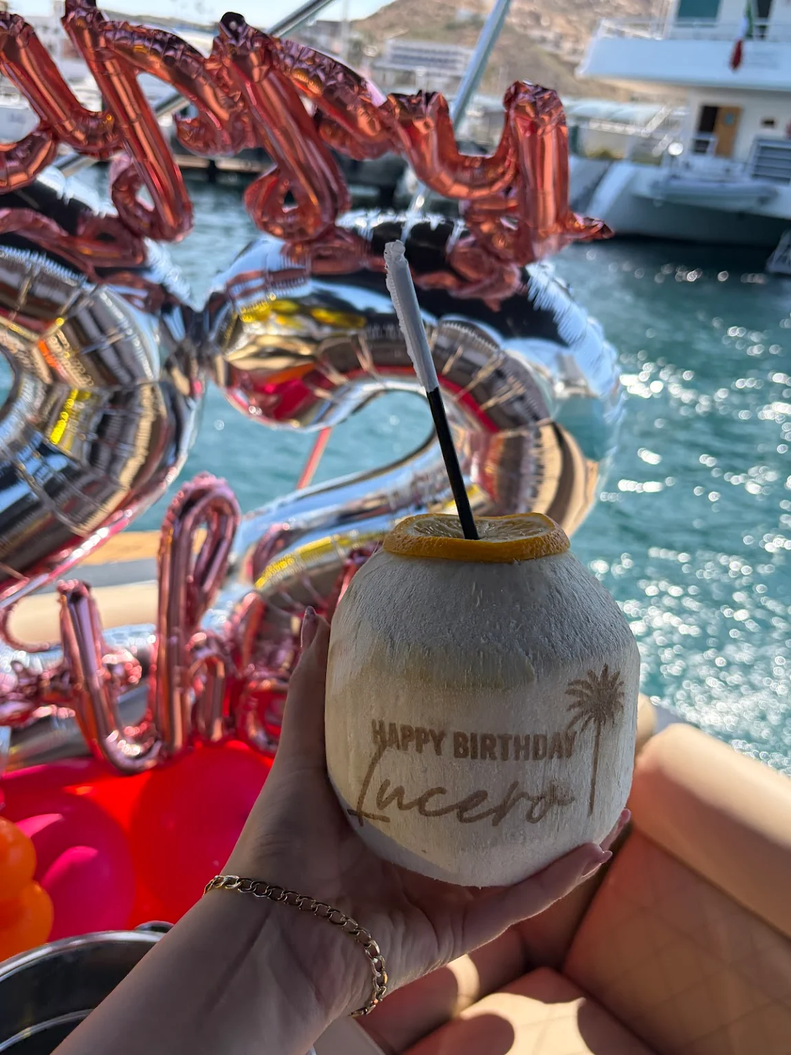 Birthday celebration on the water