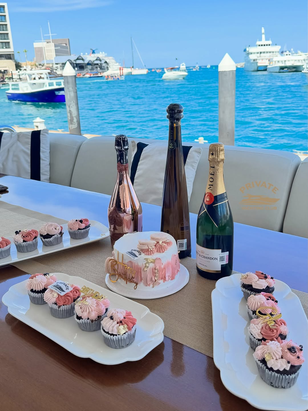 Birthday yacht celebration Cabo