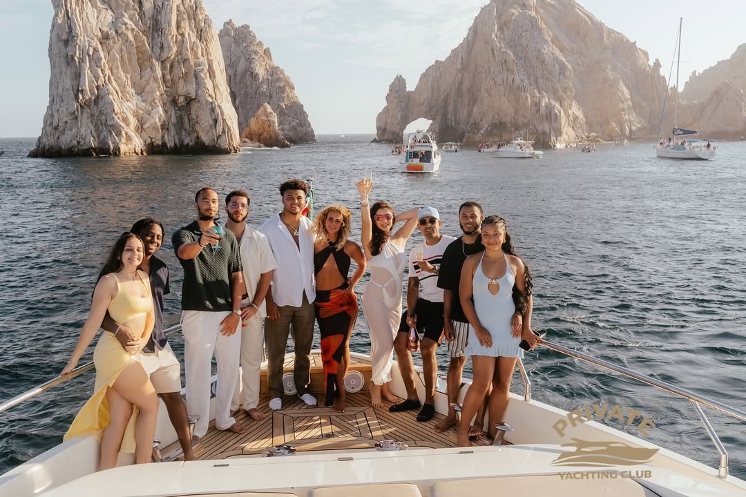 Engaged couple on yacht Cabo San Lucas
