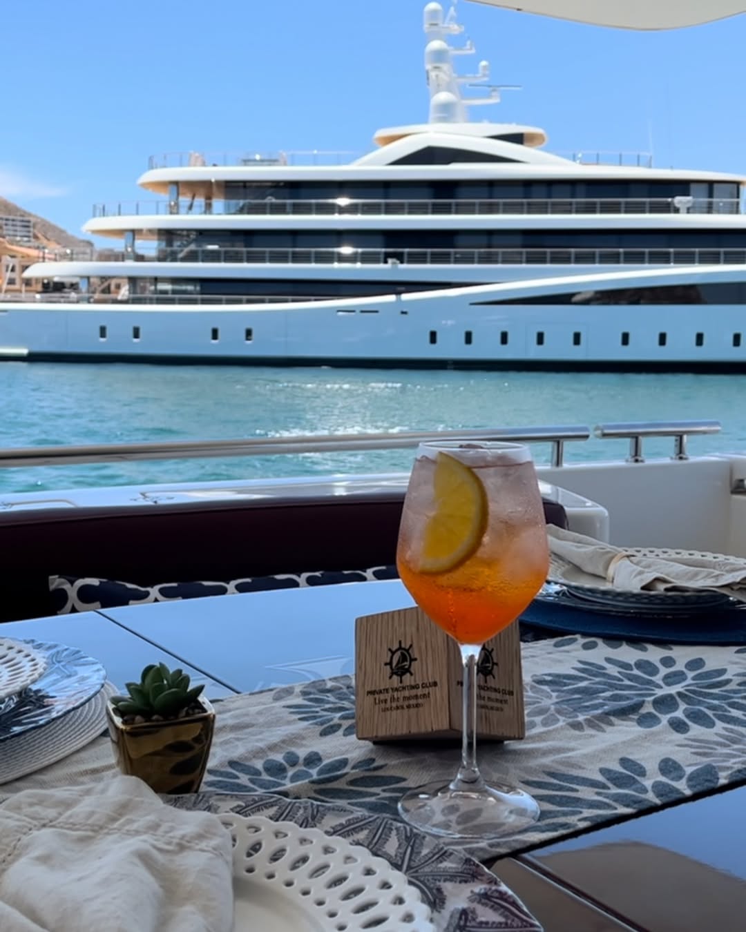 Handcrafted cocktails on yacht Cabo