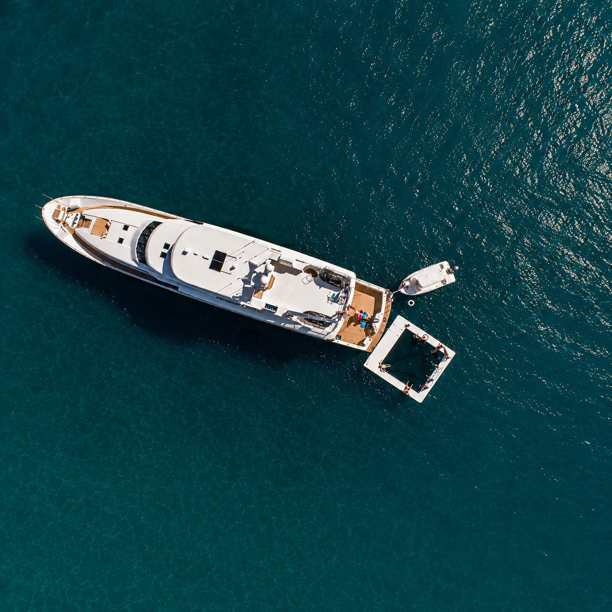 Sovereign 130FT superyacht aerial view Sea of Cortez Cabo San Lucas
